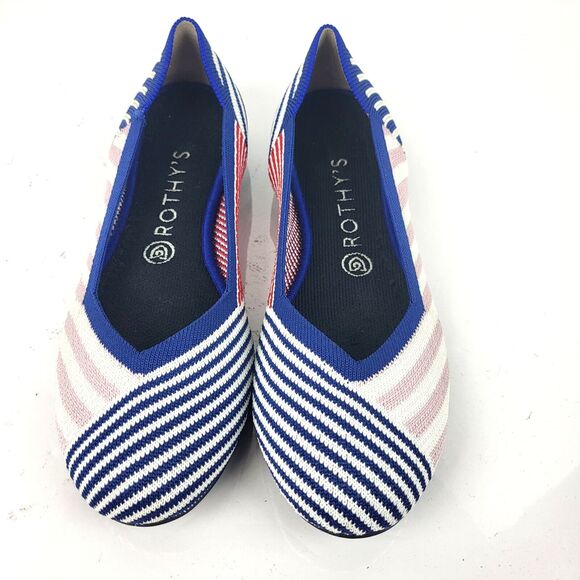 Rothy’s Pink Mixed Stripe Rare and Retired Size 9